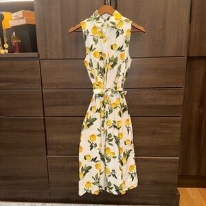 Chetta B Yellow Floral Halter Midi Dress